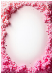Obraz premium A soft and dreamy pink cotton candy background creating a whimsical frame for your text or design.