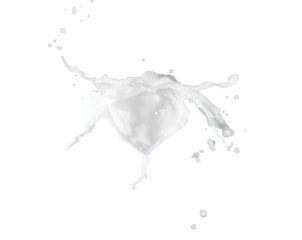 White milk splash closeup