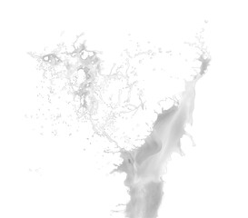 White milk splash closeup