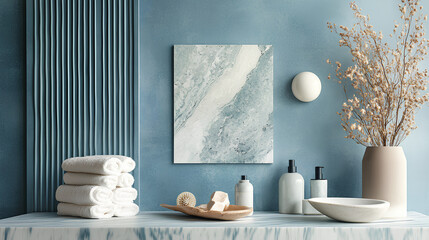 This mood board features a harmonious blend of natural materials and calming colors, showcasing spa design elements that promote relaxation and wellness