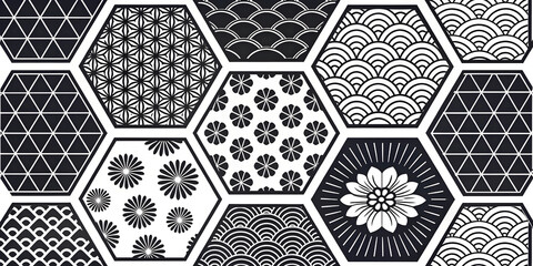 black and white seamless pattern