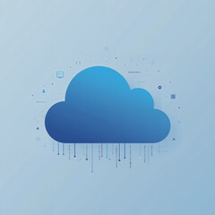 Whispering Clouds: A Minimalist Blue Oasis