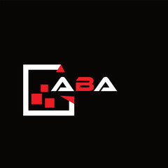 ABA creative minimalist letter logo. ABA unique vector initials alphabet letter logo design