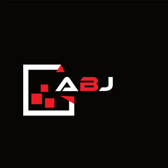 ABJ creative minimalist letter logo. ABJ unique vector initials alphabet letter logo design