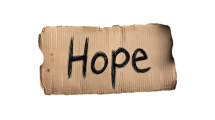 Cardboard Sign Hope  Poverty  Homeless  Charity  Support