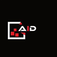 Fototapeta premium AIC creative minimalist letter logo. AIC unique vector initials alphabet letter logo design