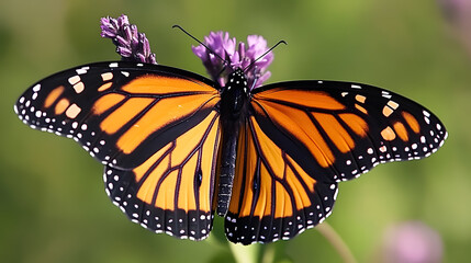 Naklejka premium Beautiful monarch butterfly.