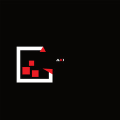 Fototapeta premium AKH creative minimalist letter logo. AKH unique vector initials alphabet letter logo design