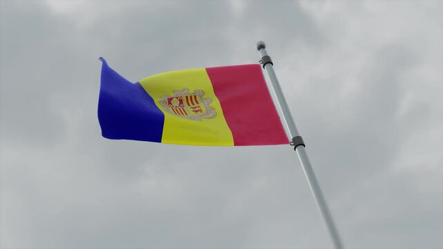 andorra country flag waving