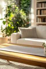 Minimal Living room for product photography, place items on coffee table