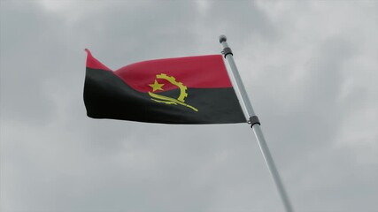 angola country flag waving