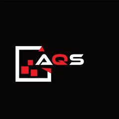  AQS creative minimalist letter logo.  AQS unique vector initials alphabet letter logo design