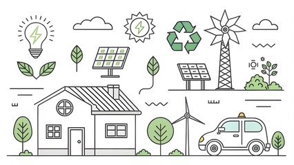 a commercial-quality environment line editable icon set that is crisp, clear, and perfect for marketing and advertising purposes