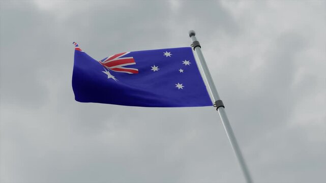 australia country flag waving