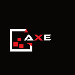  AXE creative minimalist letter logo.  AXE unique vector initials alphabet letter logo design