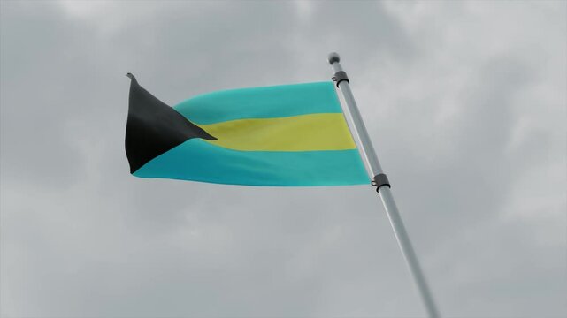 bahamas country flag waving