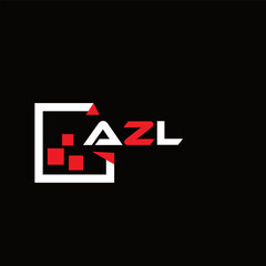  AZL creative minimalist letter logo.  AZL unique vector initials alphabet letter logo design