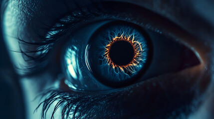 A Close Up Of A Striking Human Eye With Vivid Colors