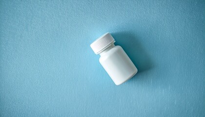 Naklejka premium 無駄のないシンプルな構図、医薬品ボトルが引き立つデザイン 