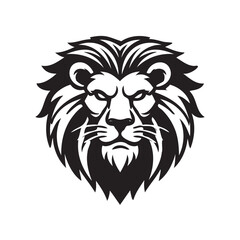 Lion head vector silhouette