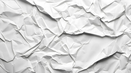Obraz premium Blank white paper poster texture, crumpled and creased.