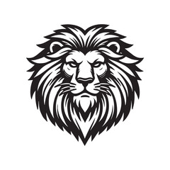 Lion head vector silhouette