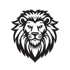 Lion head vector silhouette