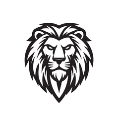 Lion head vector silhouette