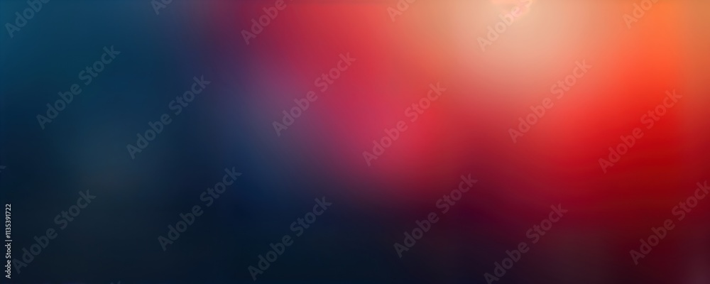 Aufkleber Abstract blurred background gradient red, blue colors. Soft smooth transition from dark to light. Use as backdrop website design mobile app. Ideal for creative presentations graphic design projects.