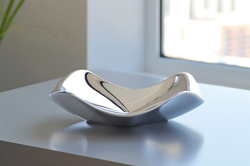 modern mexican-inspired napkin holder, modern, mexico-inspired aluminum napkin holder both practical and sculptural with a shiny finish