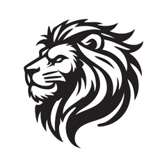 Lion head vector silhouette