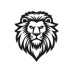 Fototapeta premium Lion head vector silhouette