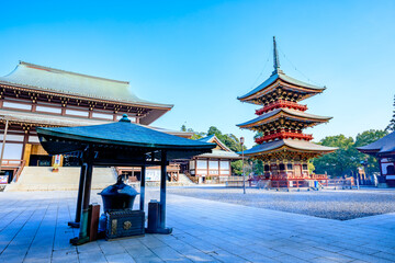 Obraz premium 秋の成田山新勝寺 千葉県成田市 Naritasan Shinshoji Temple in autumn. Chiba Pref, Narita City.