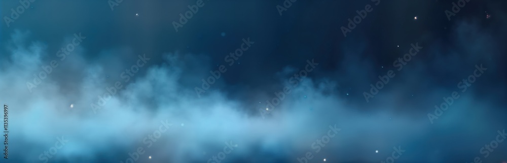 Aufkleber abstract design. soft blue background. white mist, fog with smooth flowing shapes. dynamic, creative