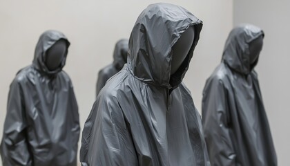 Gray Figures Enveloped In Shadows: A Haunting Depiction Of Silhouettes Shrouded In A Mysterious Gray Hue, Creating An Eerie And Suspenseful Atmosphere.