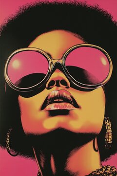 Retro Soul Portrait: Capturing the essence of Afro-vibes in vintage tones.