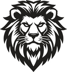 Lion head vector silhouette