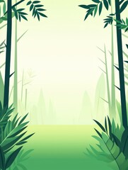 Fototapeta premium Lush forest serenity a tranquil nature digital art piece