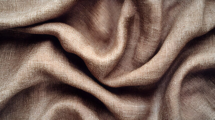 Fototapeta premium A seamless pattern of brown cotton fabric texture, representing natural textiles.