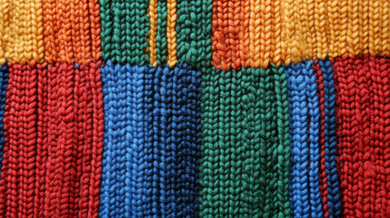 Obraz premium Multicolored wool knit fabric background texture. The texture of a knitted wool. Background. Pattern.