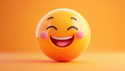Fototapeta premium Cheerful Emoji Collection For Social Media: Big Emotions And Funny Faces With Expressive Facial Expressions For Ui Interface.