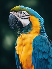Fototapeta premium Beautiful bird Blue and Gold Macaw background