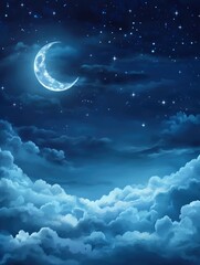 Beautiful blue sky and clouds at twilight background