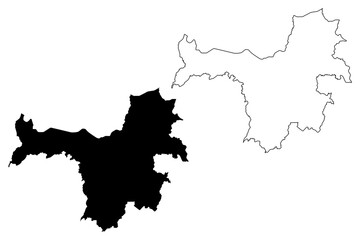 Nzerekore Region (Subdivisions of Guinea, Guinea-Conakry, French Guinea) map vector illustration, scribble sketch Nzerekore map