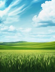 Obraz premium Green field Landscape background