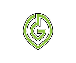 Modern logo design: logo leaf in letter G graphic vector illustration.