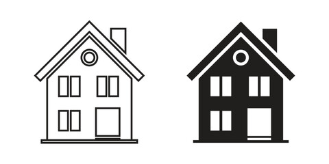 Vector House Icons. Home Icons
