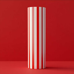 red and white striped toothpaste vertical stripes freshly squeezed in a straight line cylindrical shape smooth texture parallel stripes realistic ar 916