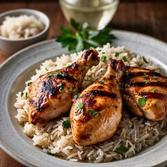 roasted chicken with rice