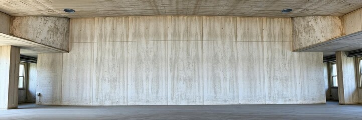 Panoramic rough concrete wall decor, background, rough